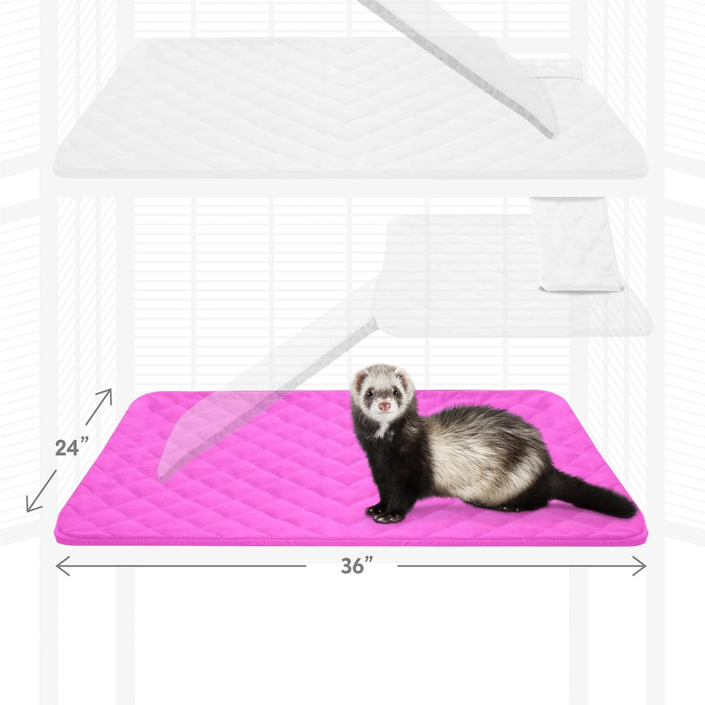 Paw Inspired Fitted Fleece Bottom Pan Liner, Fits Critter Nation Cage, Pink