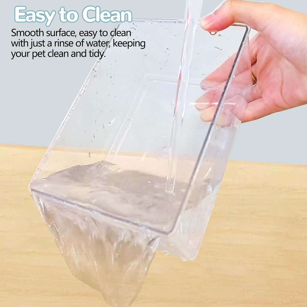 Hamster Sand Bath Box,Transparent Small Animal Bathroom & Digging Container