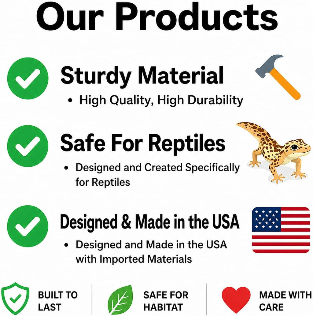 Reptile Underground Cave Viewing Hide | Hognose Snake Leopard Gecko Hide Habitat Tank Enrichment | Reptile Decoration Accessories Supplies Toys Ornaments
