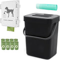 Small Dog Waste Station for Home 1.3Gallon/5L Mountable Doggie Trash Can by Onybte