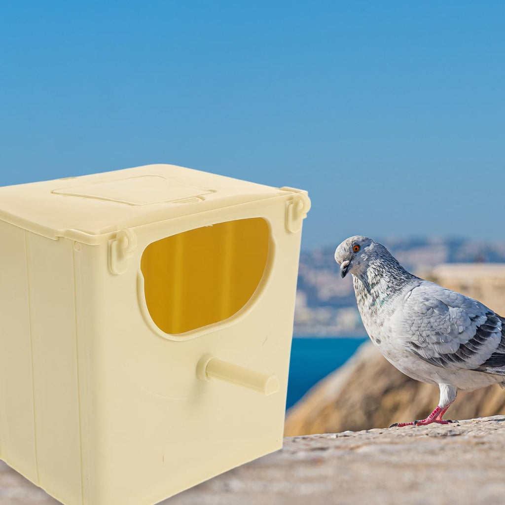 Happyyami 3pcs Plastic Birds Nesting House Bird Finch Nest Breeding Box Outdoor Mounted Parakeet Nest Box Plastic Hanging Bird Hut for Bird Cockatiel Parrot Budgie Random Color