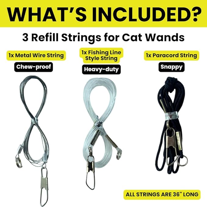 Replacement Strings for Cat Wands, 3 Pieces - Image 3