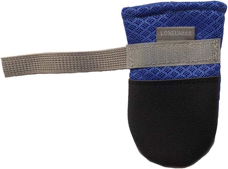 Dog Boots for Small Dogs Soft Reflective and Nonslip Set of 4 (X-Small, Blue)