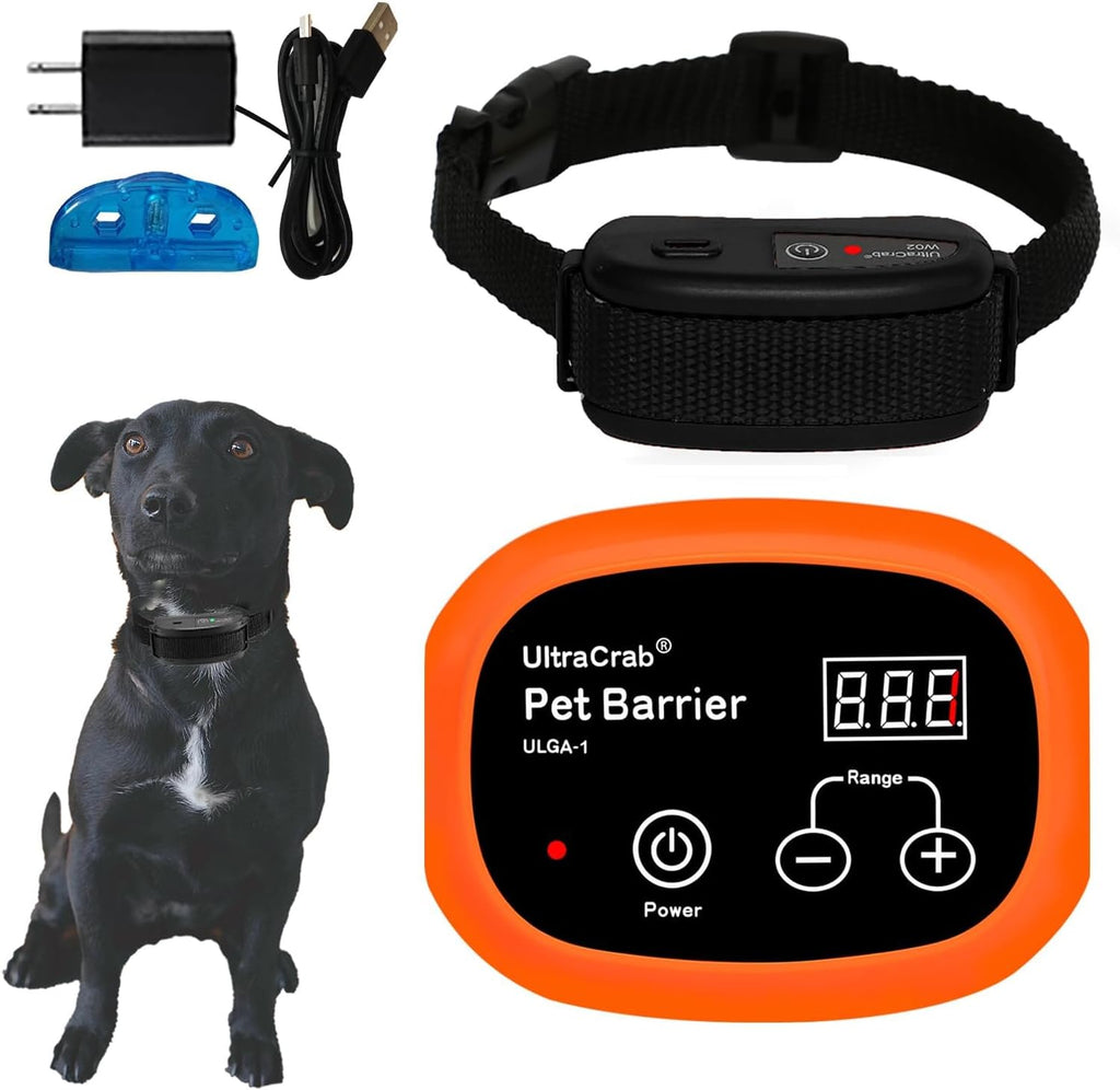 Indoor Dog Barrier for Pets, Wireless Indoor Electric Fence, Pet Gate, Keeps Areas Off Limits, Dog Fence Waterproof/Rechargeable Training Collar (1 Dogs System)