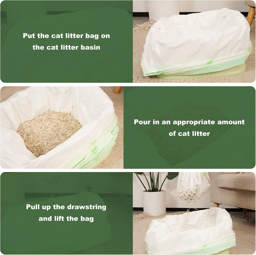 35 Count Cat Litter Box Liners, Sifting Litter Box Liners
