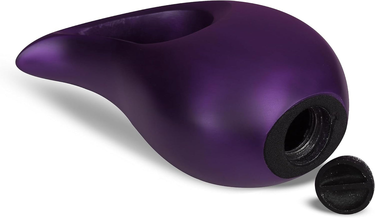 White Teardrop Small Urns for Human Ashes/Mini Urn with Sky Blue Heart/Cremation Keepsakes for Ashes/Ash Holders (Purple - Silver, Small - S (15 Cu in))