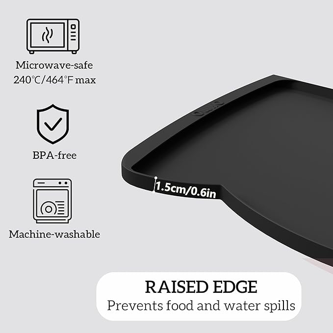 OHMO Dog Food Mat w/Residue Collection Pocket Silicone Pet Feeding Mat - Image 4