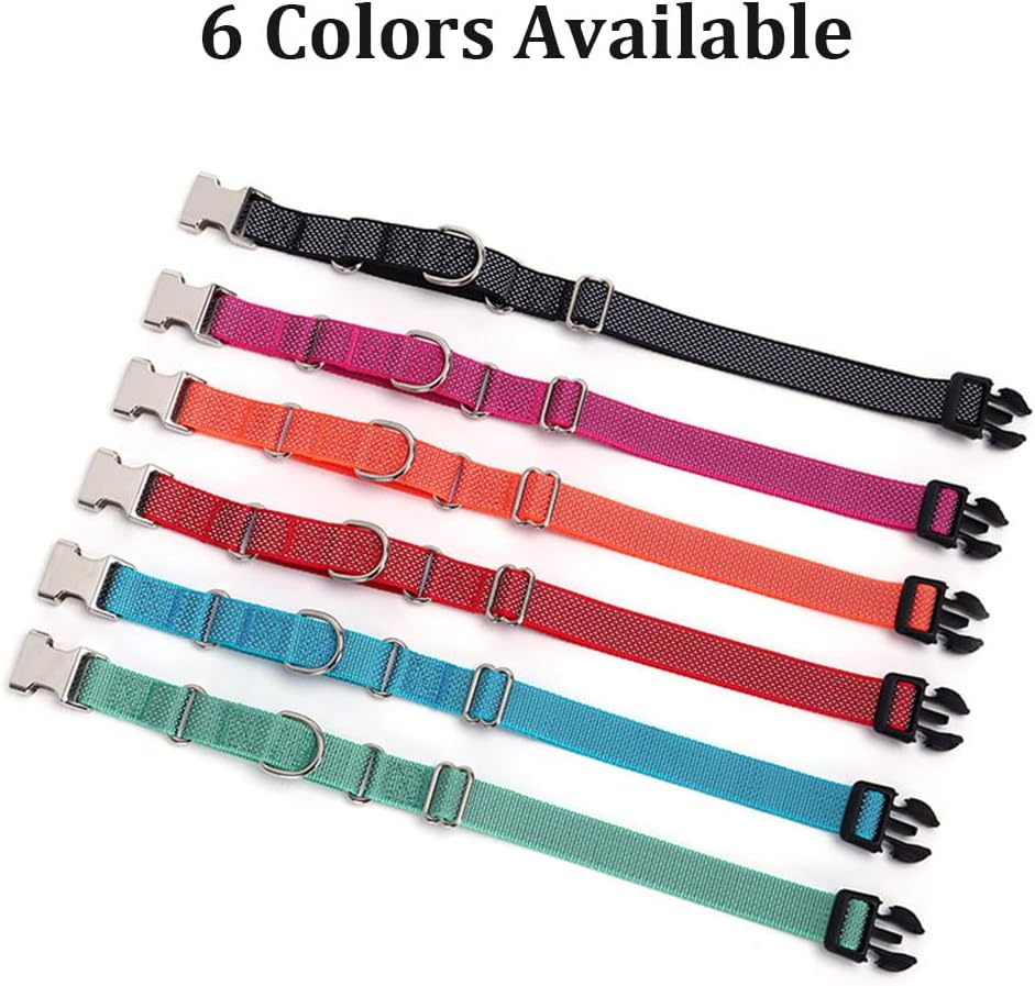 Reflective Martingale Dog Collar with Quick-Snap Metal Buckle