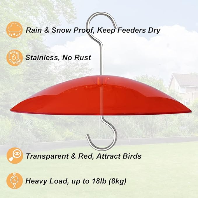8" Mini Weather Guard for Bird Feeder - Image 7