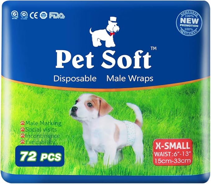 Pet Soft Disposable Male Dog Wraps - Image 2