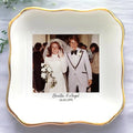 Custom Photo Ring Dish, Personalized Polaroid Picture Trinket Tray, Wedding by Anniversaree