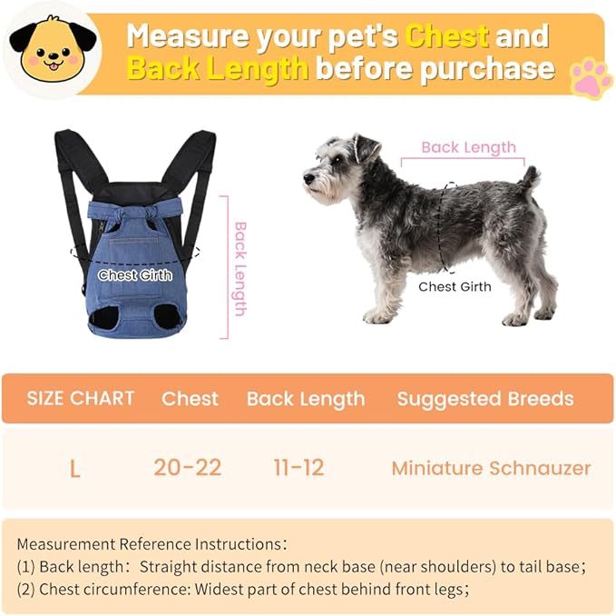 Inspack Dog Backpack Carrier/Cat Carrier, Adjustable Pet Front Carriers Travel - Image 2