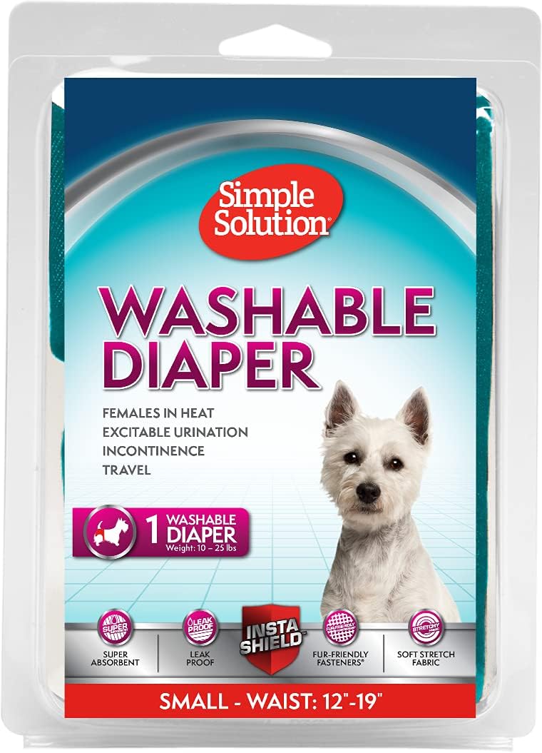 Simple Solution Washable Female Dog Diaper, Reusable Dog Diaper, XL, 1 Ct