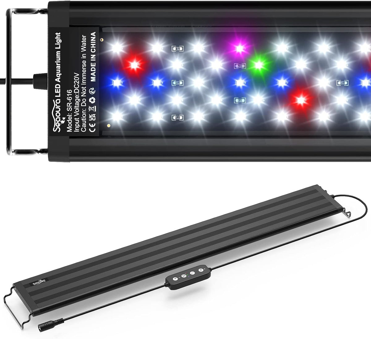 SEAOURA Led Aquarium Light for Plants-Full Spectrum Fish Tank Light 18-24''