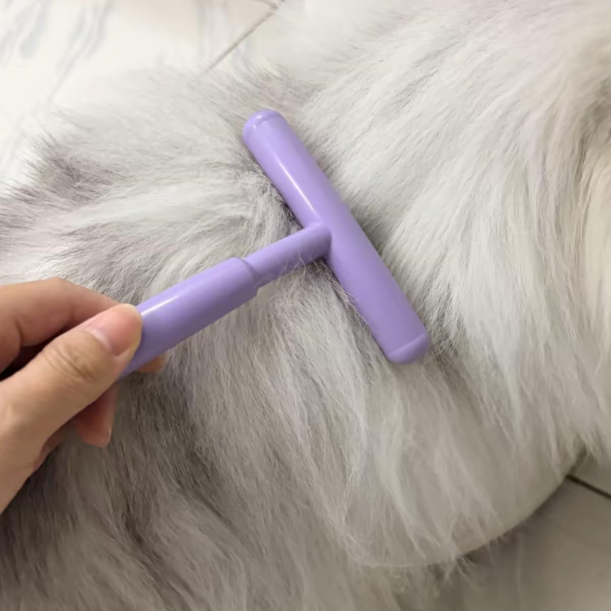 Undercoat Rake for Dogs & Cats, Dematting & Deshedding Purple