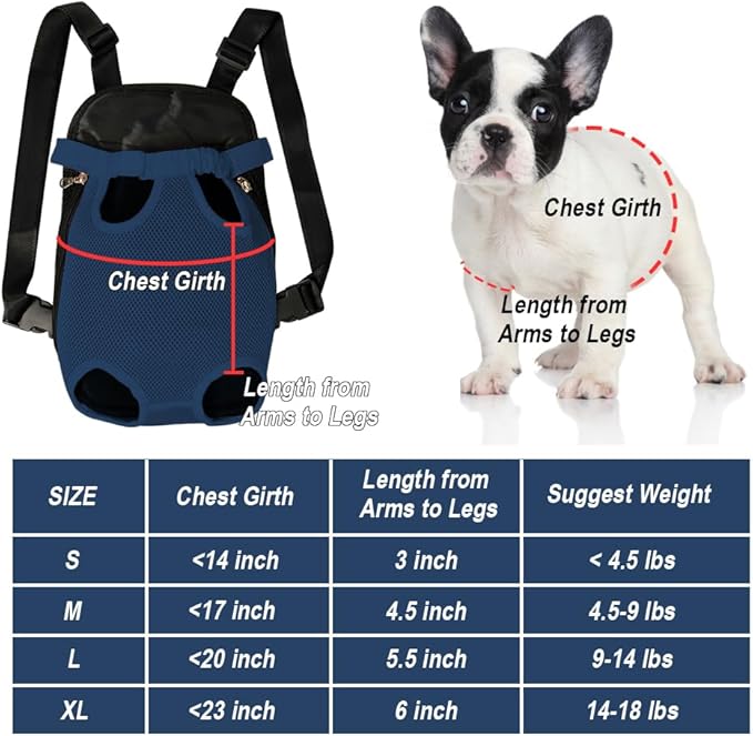 FEimaX Dog Carrier Backpack Pet Legs Out Front Cat Travel Bag, Adjustable Puppy - Image 4