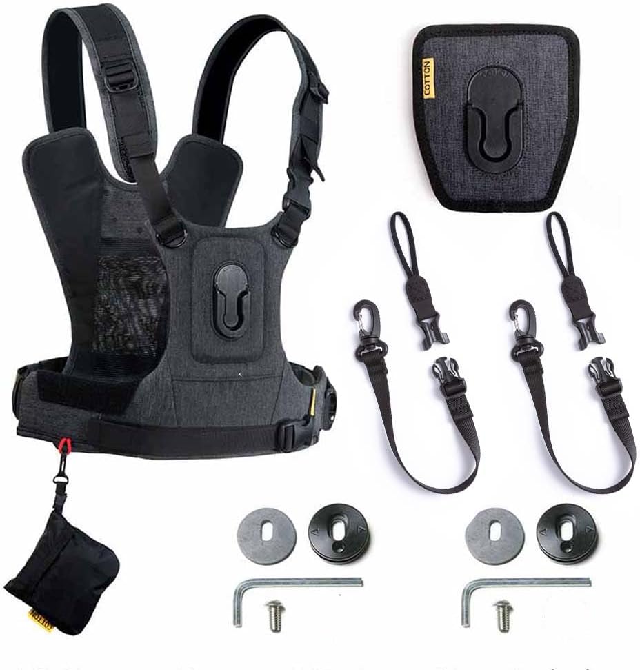Cotton Carrier CCS G3 Camera Harness System for 2 Cameras, Grey