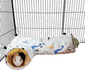 LEFTSTARER Guinea Pig Rat Corner Tunnel & Tubes Collapsible, Dia 3.9in, Fit Hedgehog Piggy Hamster Hide and Shuttle, Corner Hideout