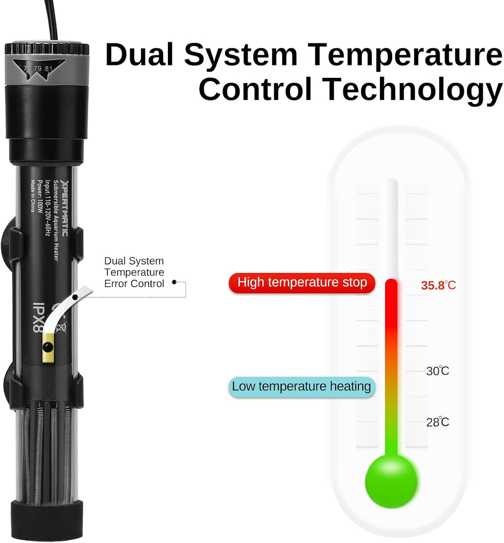 SainSmart XpertMatic 15W 2 Stages 238 GPH (900L/h) Aquarium Filter XpertMatic Submersible Aquarium Heater