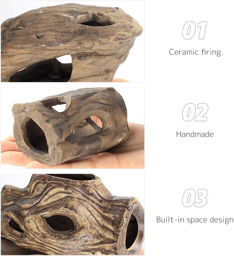 Creation Core Lizard Hideout Ceramic Branch Shape Snake Climbing Decor Reptile Habitat Decorations Aquarium Platform Hideouts Fish Shelter Hide Caves
