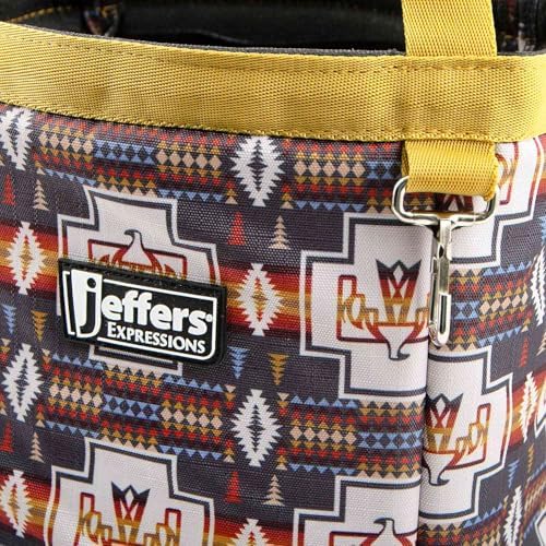 Jeffers Expression Grooming Tote Caddy – Portable Animal Care Organizer for Horses, Dogs, Cats, Livestock, Barn, Trailer, Stable - Brushes, Clippers, Towels, Spray Bottle, Tools - Thunderbird