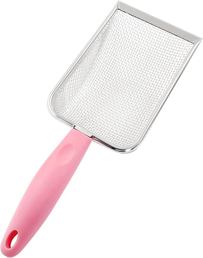 Hordion Cat Litter Scoop Stainless Steel Mesh Scooper, 2mm Mesh Non-Stick - Image 2