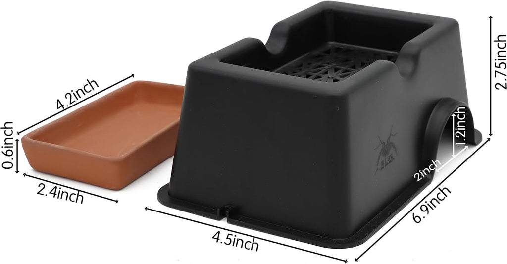 4 Pcs Small Reptile Hide Box Humidifier Caves Water Supply Hideout