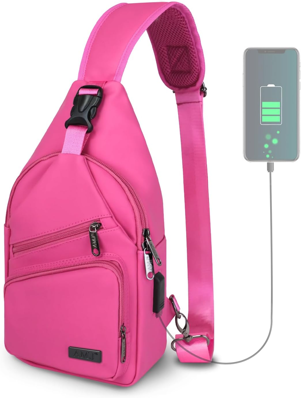 Crossbody Sling Bag Men, Casual Shoulder Backpack, Chest Daypack Satchel for Hiking Travel