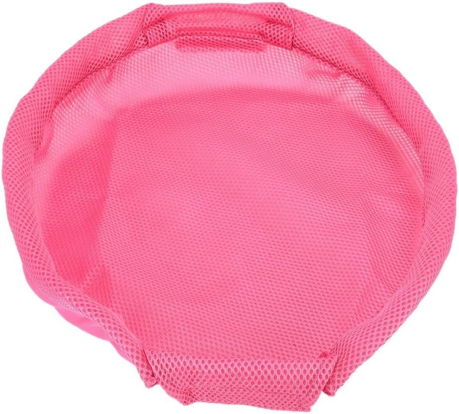 17.32in Round Cat Hammock Bed Breathable Detachable Washable Fabric Swing Cradle Chair, Pet Sleeping Bed for Four Seasons Use(Pink)