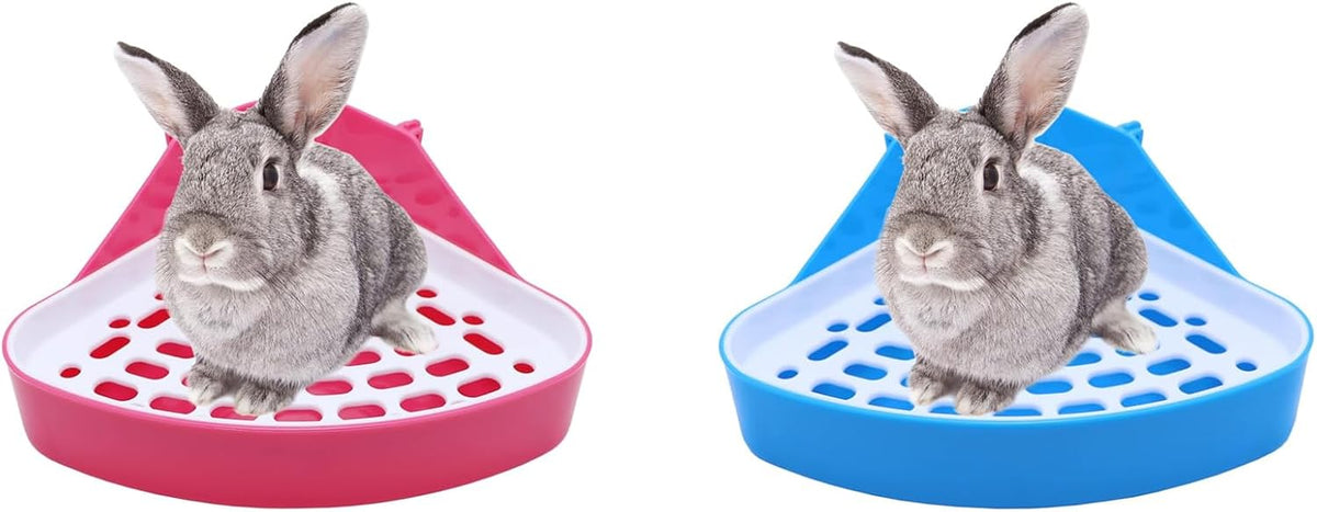 Litewoo Rabbit Litter Box Toilet Bunny Corner Litter Pan Pet Toilet Potty for Guinea Pigs Hamster Chinchilla Ferret Rabbit Small Animal