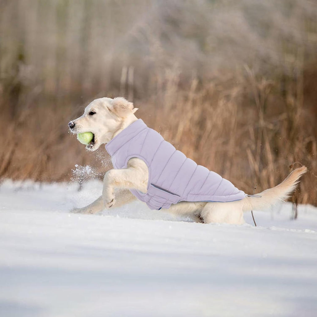 Lelepet Reversible Dog Coat Windproof Dog Puffer Jacket Lightweight Vest