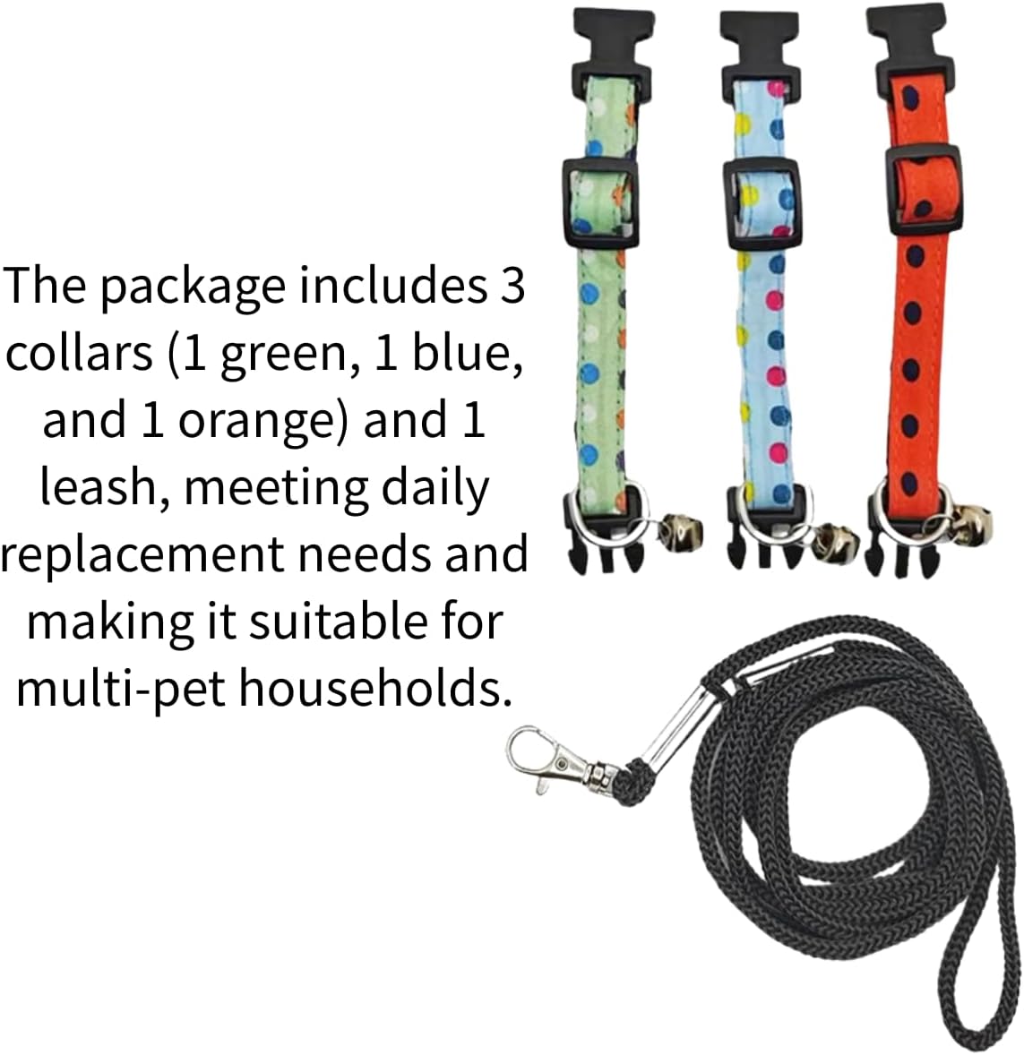 3PCS Bearded Dragon Lizard Leash Collar Harness Mini Adjustable Reptile Collar with Bells Nylon Pet Collar Suitable for Lizard Bearded Dragon Gecko Chameleon Safety Outdoor Walking (S)