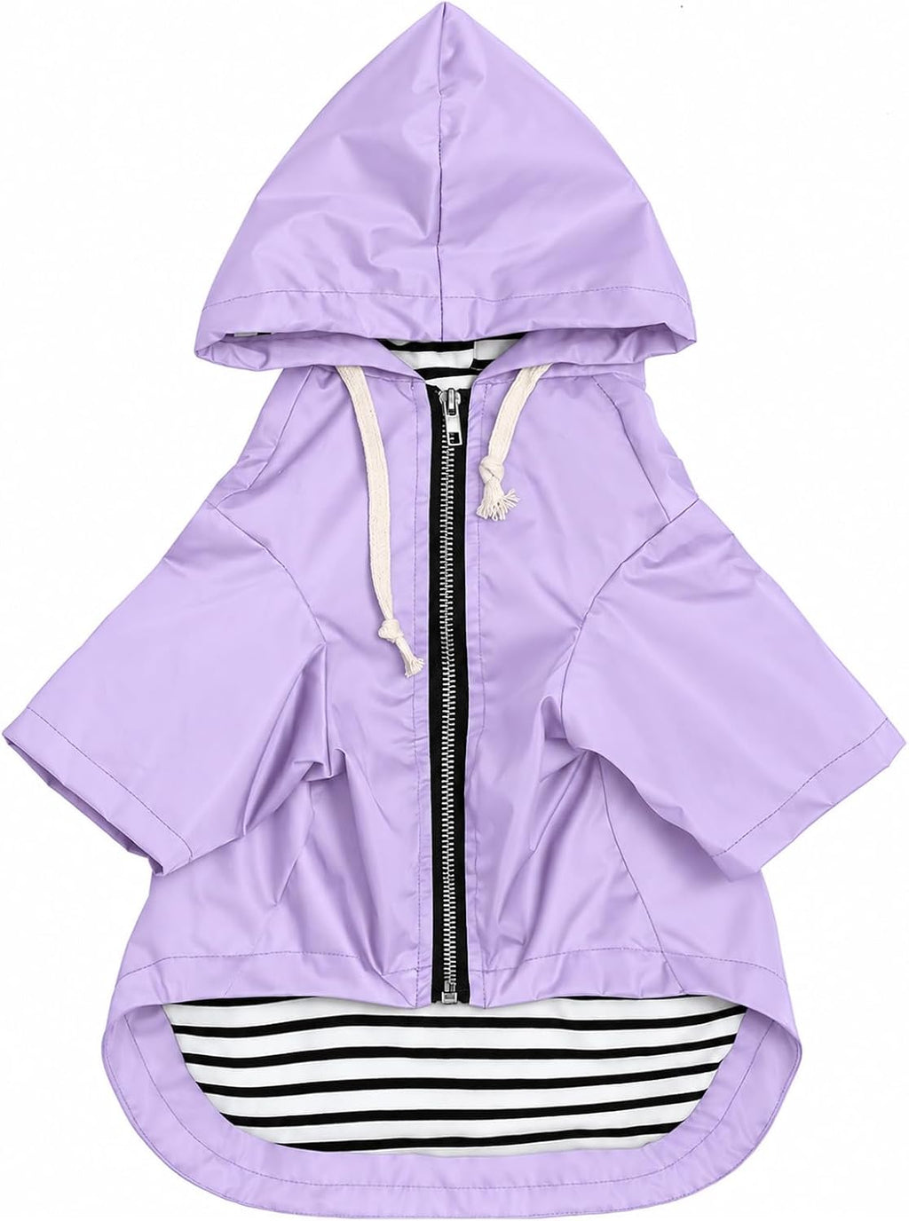 Dog Raincoat rain Jacket Raincoat Dogs Waterproof Small Medium Breeds Zip Closure Storage Pocket Harness Hole Black M