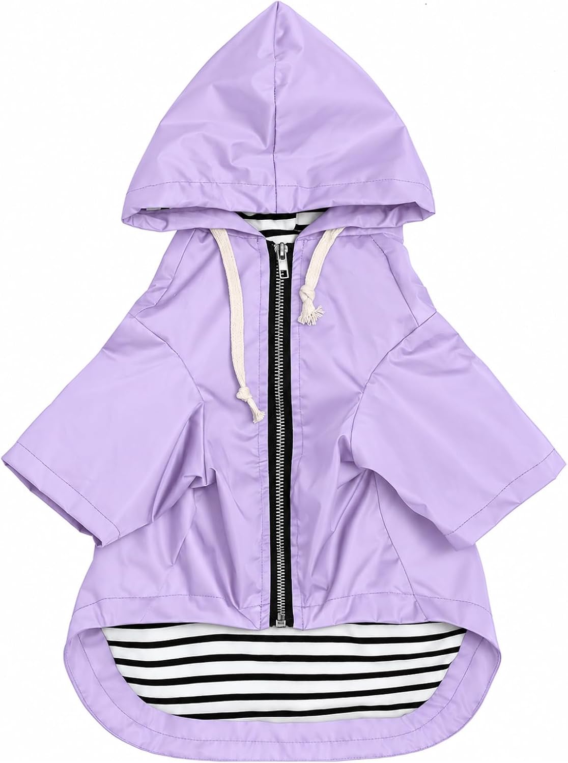 Dog Raincoat rain Jacket Raincoat Dogs Waterproof Small Medium Breeds Zip Closure Storage Pocket Harness Hole Black M