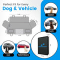 PAWPYSTUFF Backseat Extender for Dogs - Waterproof, Supports 350 lbs, Hard Bottom Dog Hammock for Cars, SUVs & Trucks | Scratch-Proof Dog Seat Cover, Non-Slip Pet Seat Protector with Safety Belt