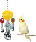 Litewoo Bird Chew Toy Metal Spoons Hanging for Parrot Macaw