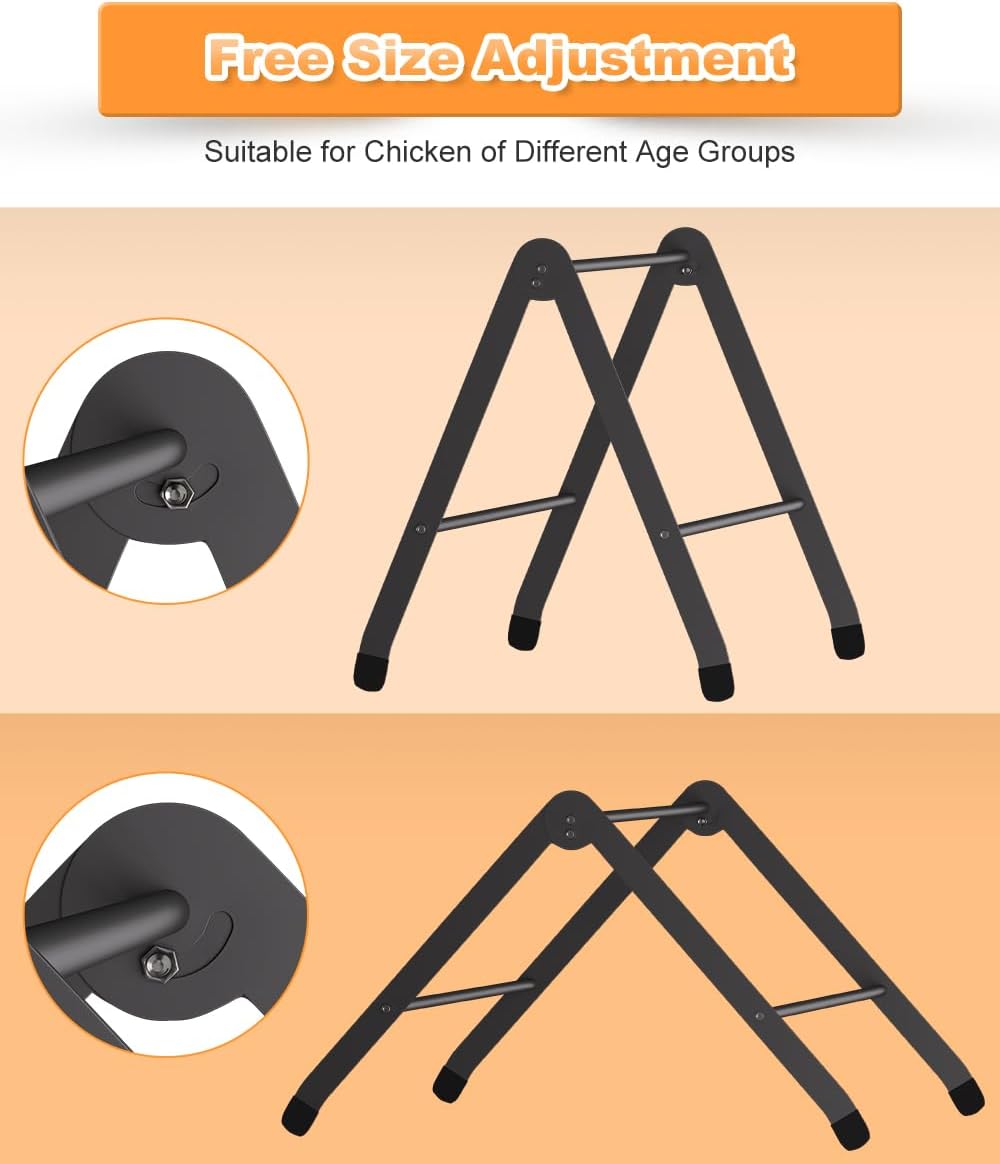 Koutemie Adjustable Chicken Perch for Coop, Large