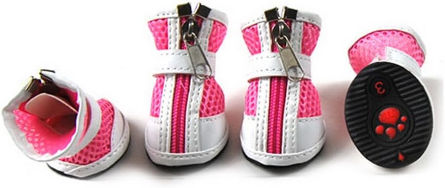 Zunea Small Dog Shoes for Hot Pavement, Breathable Mesh Summer Puppy Boots