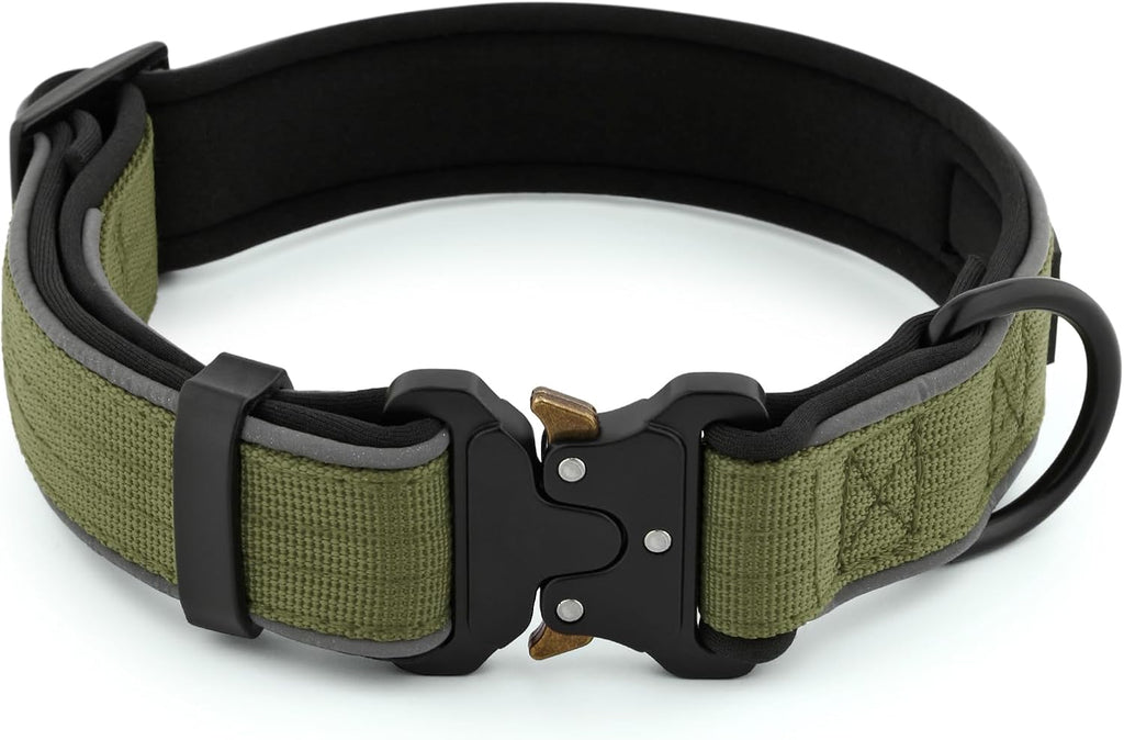 Plutus Pet Tactical Dog Collar, Reflective, for Small Medium Large Dogs