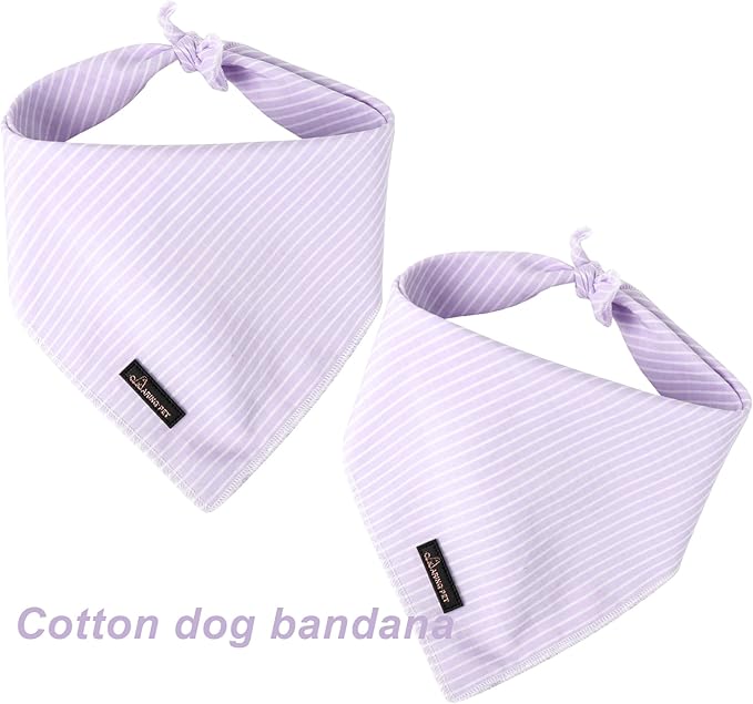 ARING PET Summer Dog Bandana-Cute Lavender Dog Bandanas, Comfortable Pet Scarf - Image 3