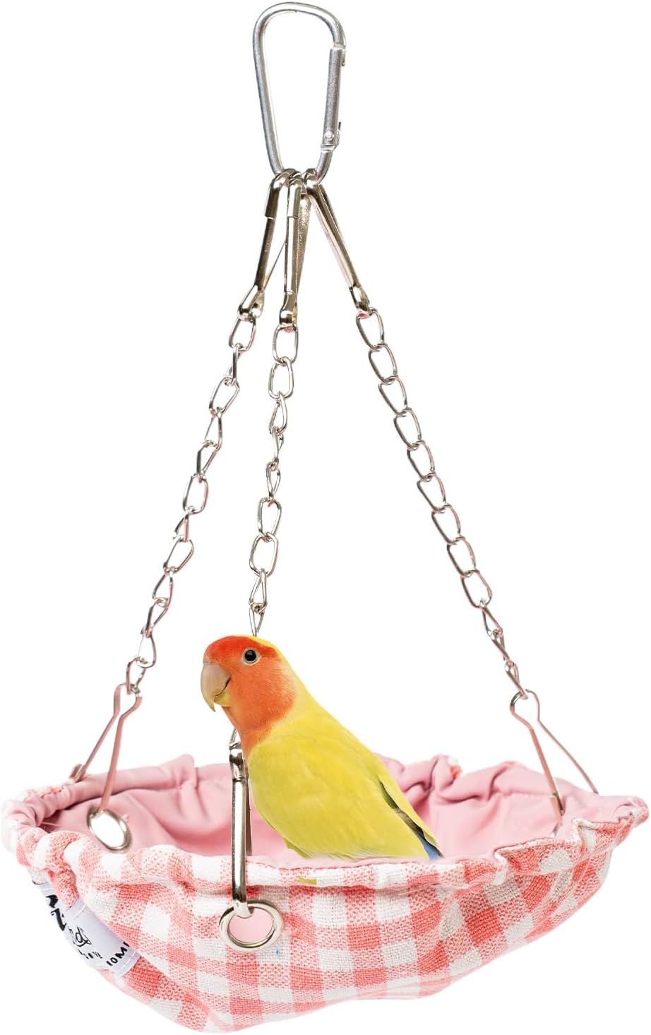 Hanging Bird Bed for Cage, Waterproof Plaid Bird Hammock, Swing Perch for Small Bird, Bird Cage Accessories, Hanging Swing Bed for Parrot, Parakeet, Canary (Green)