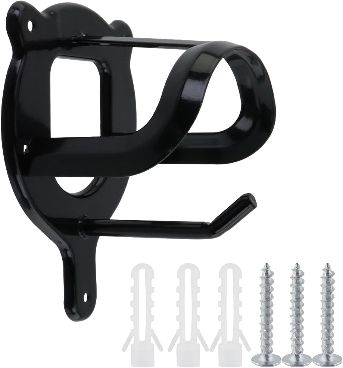 Semetall Horse Bridle Rack,3Pcs Black
