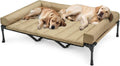 Veehoo Outdoor Elevated Dog Bed with Waterproof Bolster Cushion, Cooling