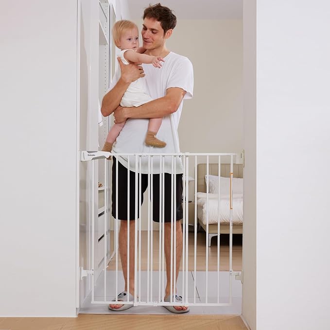 Babelio Baby Gate for Stairs & Doorways, 26-43" W 34" H Extra Tall| No Bottom - Image 5