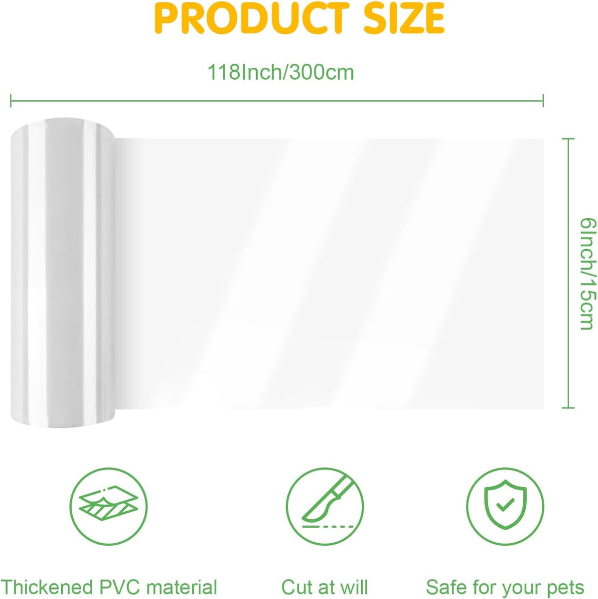 Door Protector Tape from Dog Scratching 6Inch x 118Inch