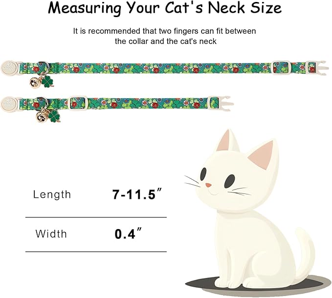 2 Pack St. Patrick’s Day Cat Collars - Image 4