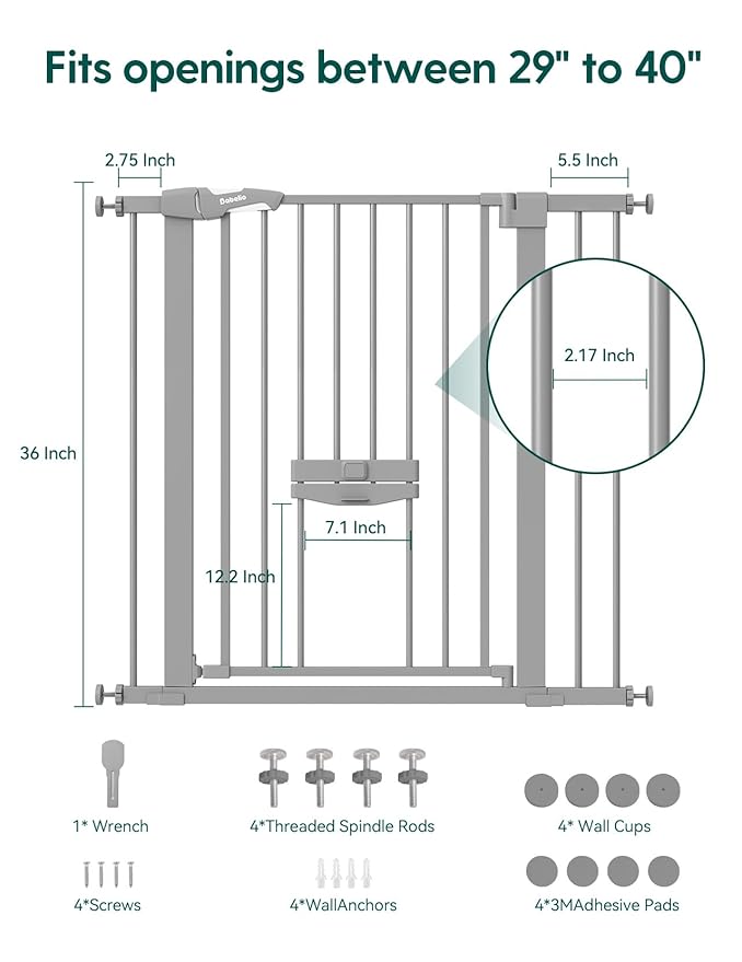 BABELIO 36 Inch Extra Tall Baby Gate - Image 7