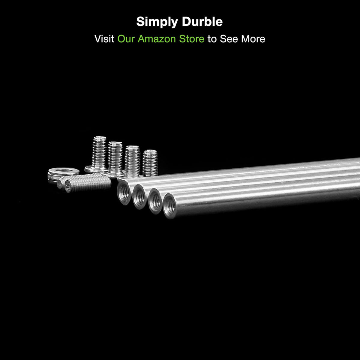 GuineaLoft™ Beams - 8 1-ft Aluminium Alloy Rods, Extendable to 4 2-ft Rods