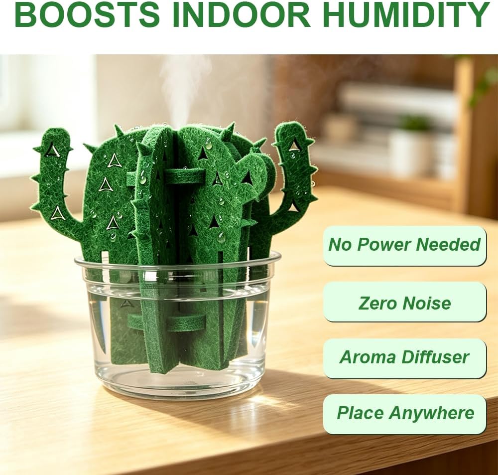 MIUPOO Humidity Boosting Cactus Terrarium Decoration for Reptile