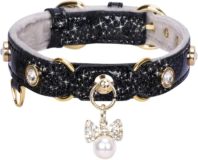 PetsHome Cat Collar, Dog Collar, PU Leather Adjustable Pet Collar by PetsHome